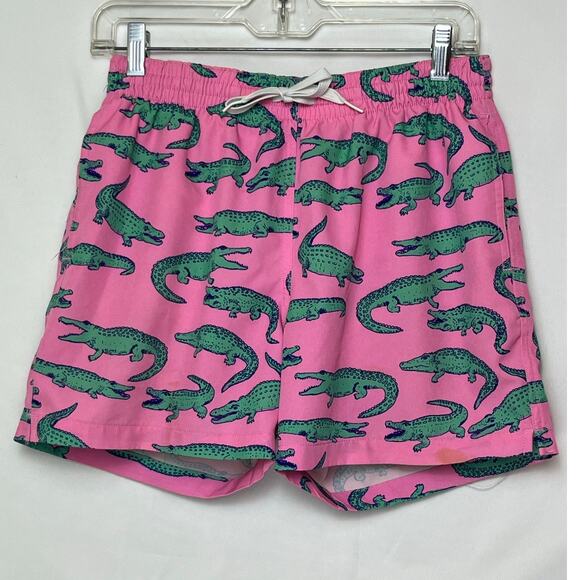 Chubbies Men’s Small Pink Alligator Print Swim Trunks Quick Dry Board Shorts - Picture 1 of 11